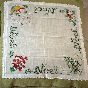 Vintage Christmas doilie/hankerchief